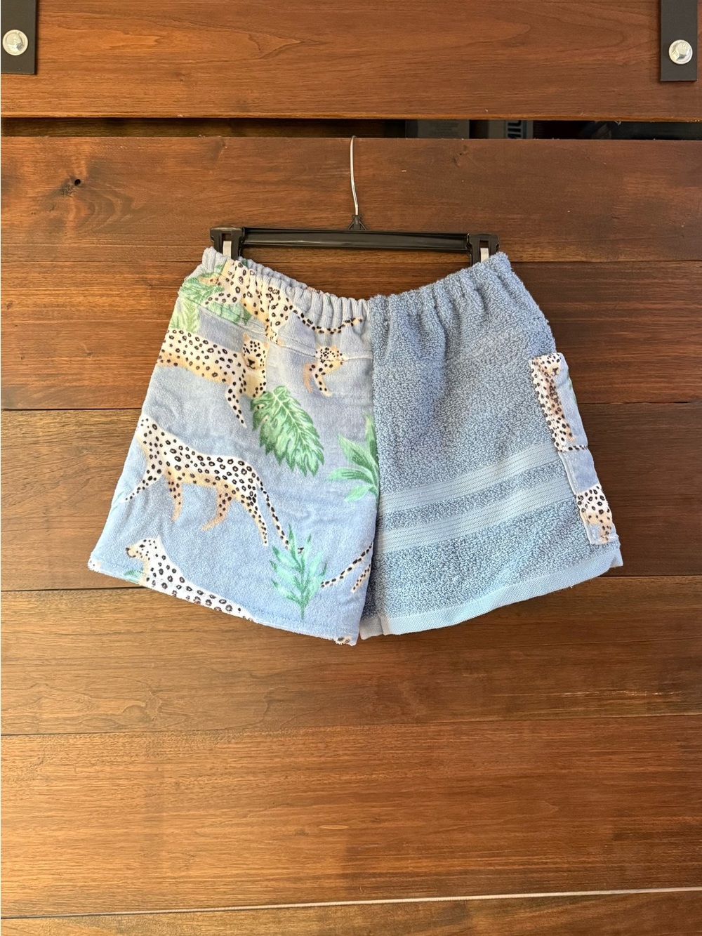 Towel shorts blue cheetahs
